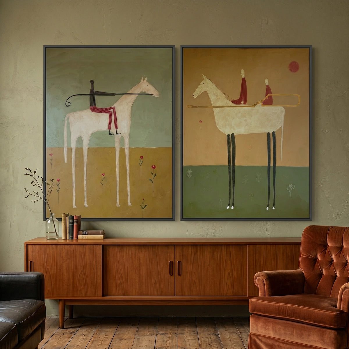 Western Cowboy Wall Art Set of 2 #AC067