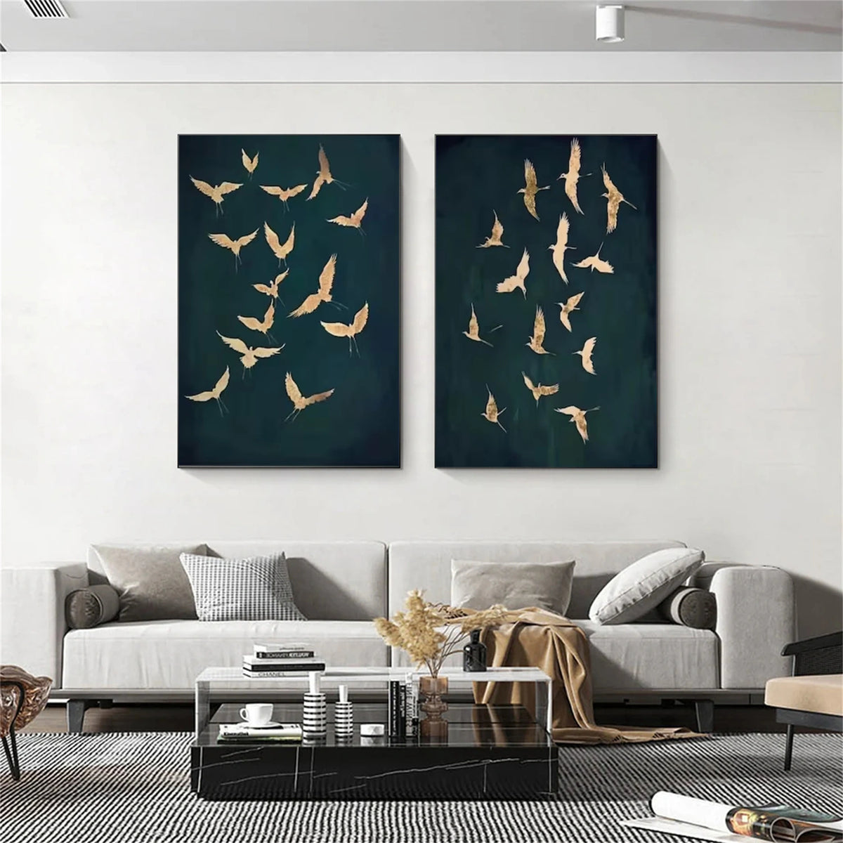 Abstract Animal Bird Wall Art Set of 2 #AN052