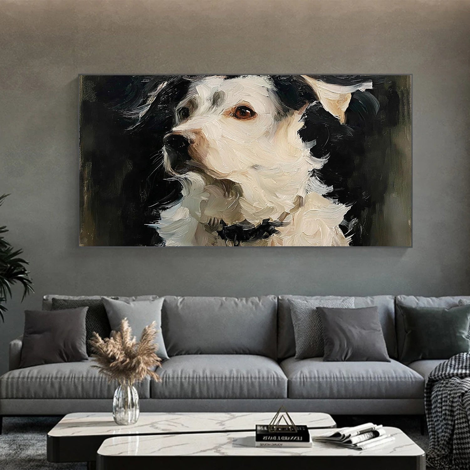 Abstract Animal Dog Wall Art #AN013