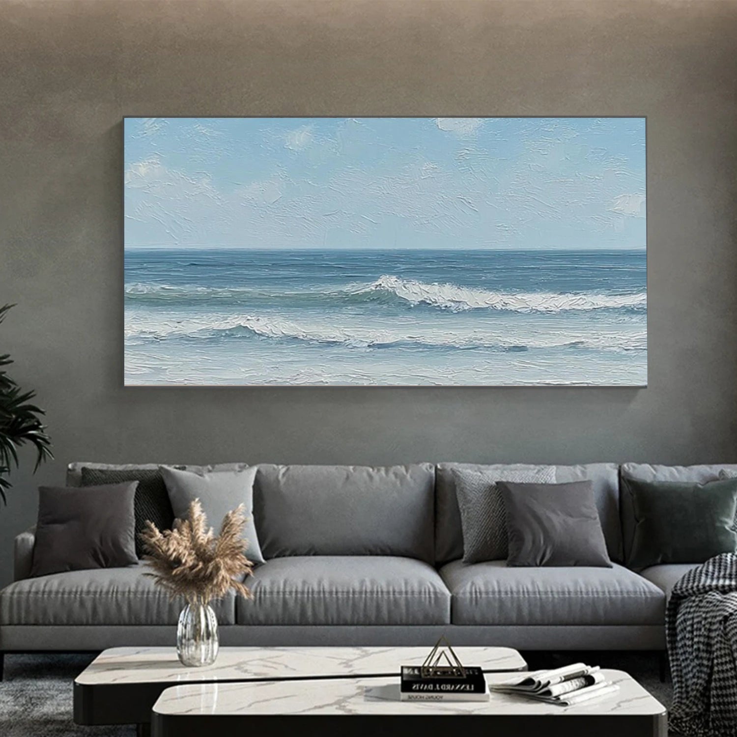 Abstract Ocean And Sky Wall Art #OS046