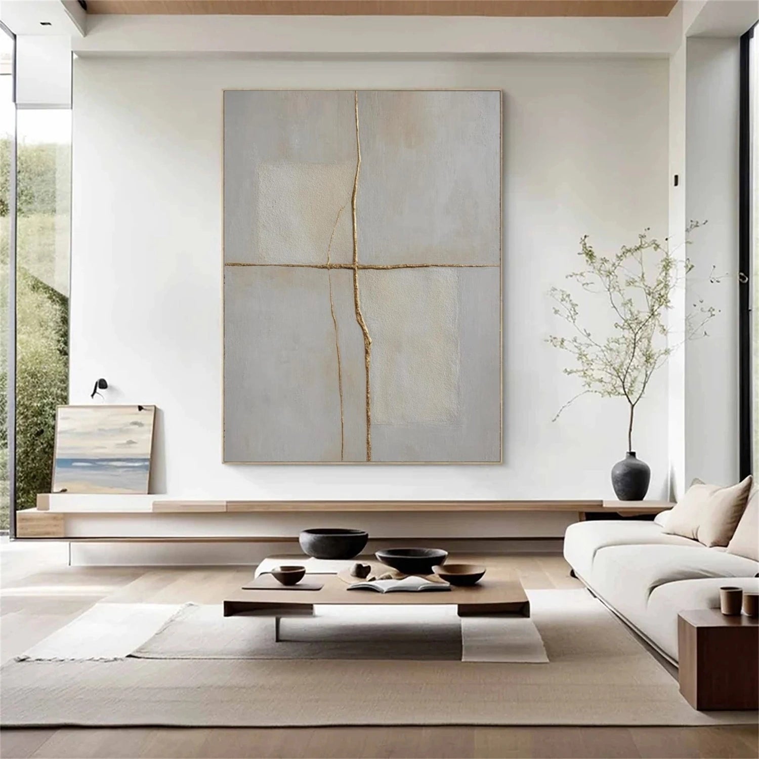 Gray Minimalist Textured Wall Art #MW005