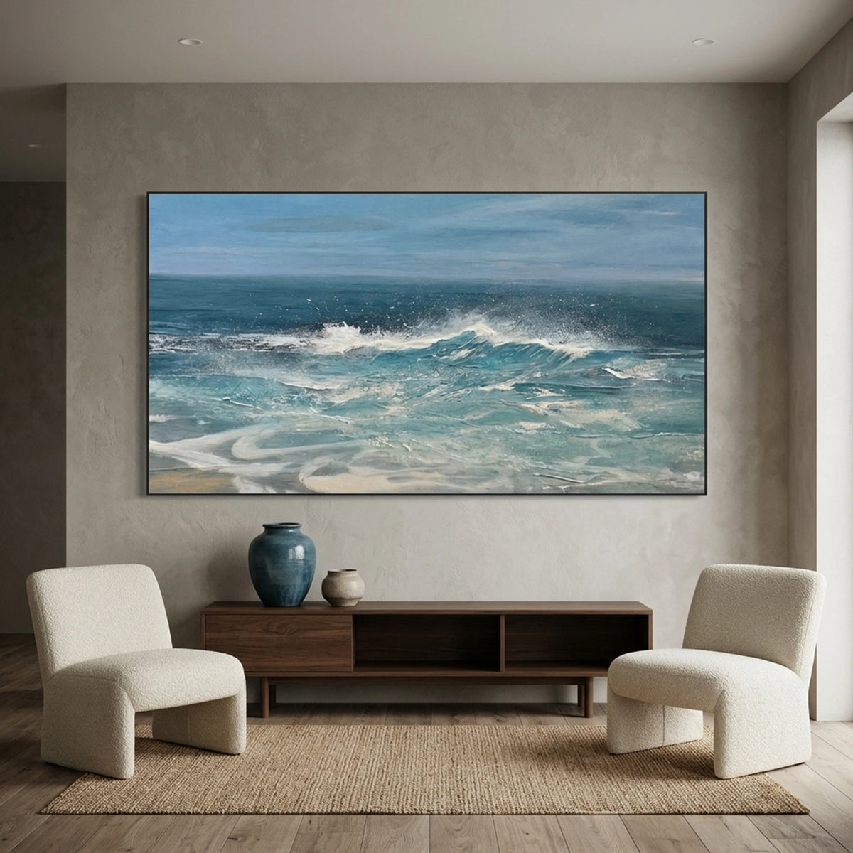 Abstract Ocean And Sky Wall Art #OS106
