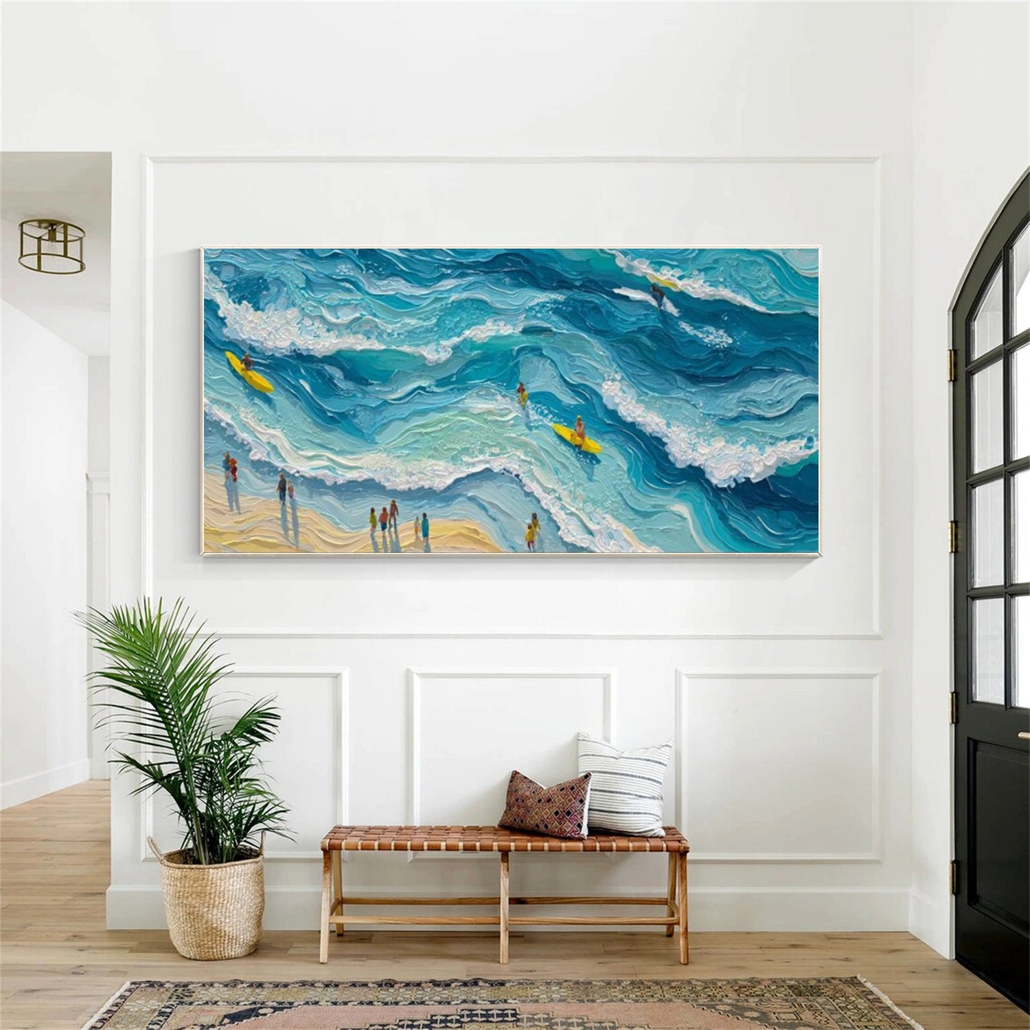 Surfing Sports Textured Wall Art #SC049