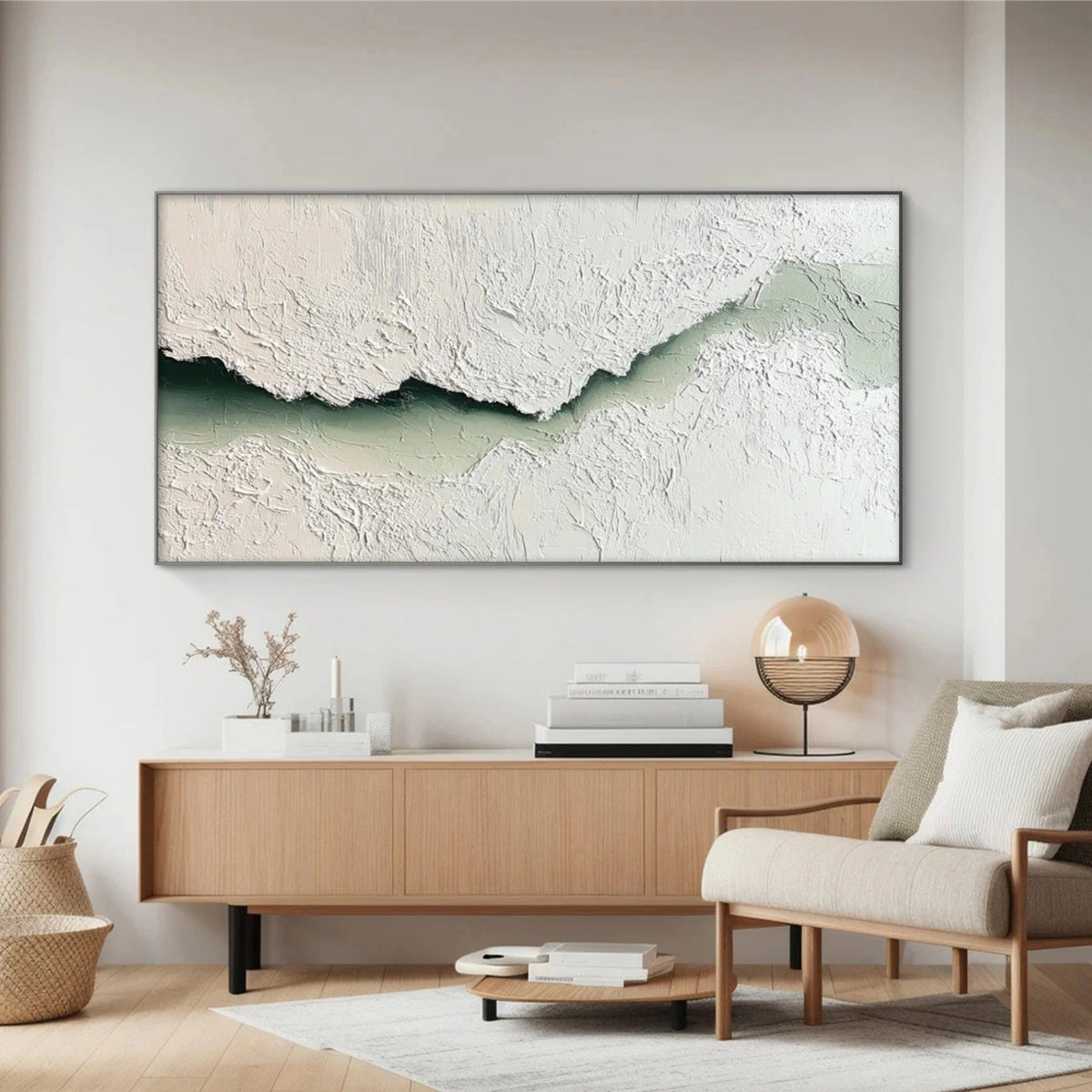 Abstract Ocean And Sky Textured Wall Art #OS138