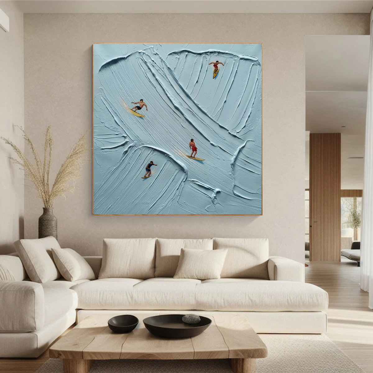 Surfing Sports Textured Wall Art #SC023