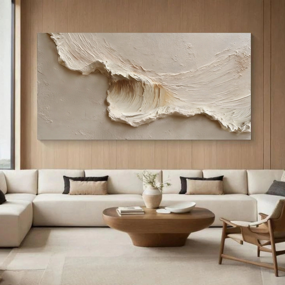 Abstract Ocean And Sky Textured Wall Art #OS133