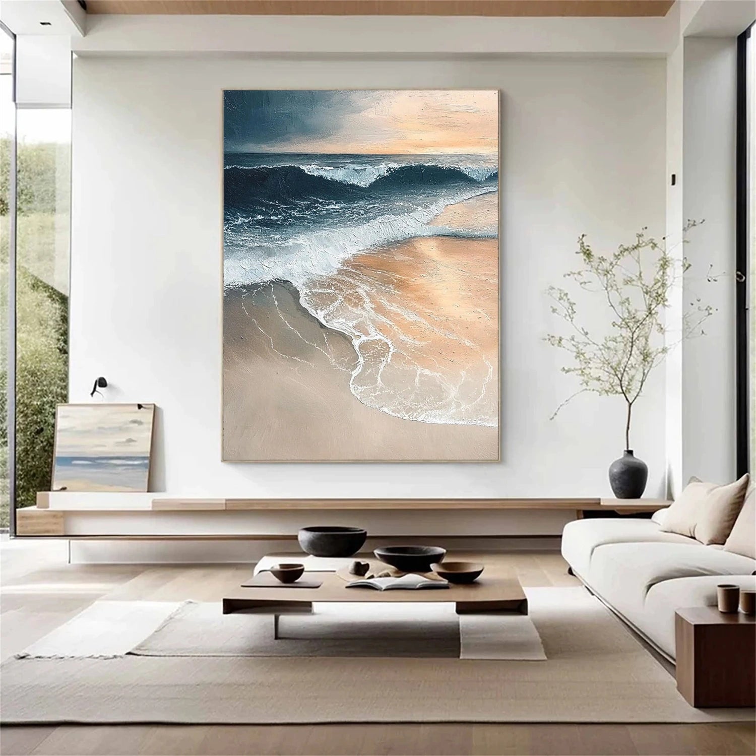 Abstract Ocean And Sky Wall Art #OS035
