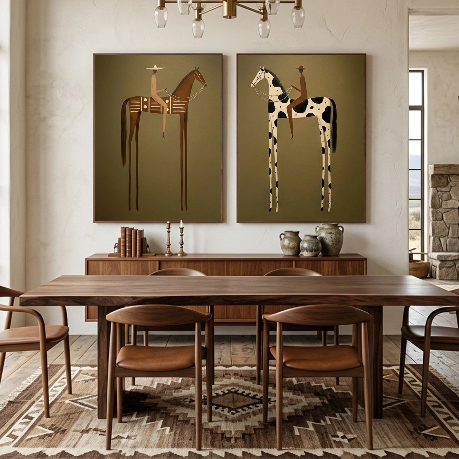 Western Cowboy Wall Art Set of 2 #AC101