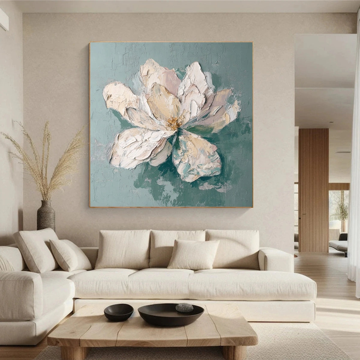 Abstract Flower And Tree Textured Wall Art #FT039