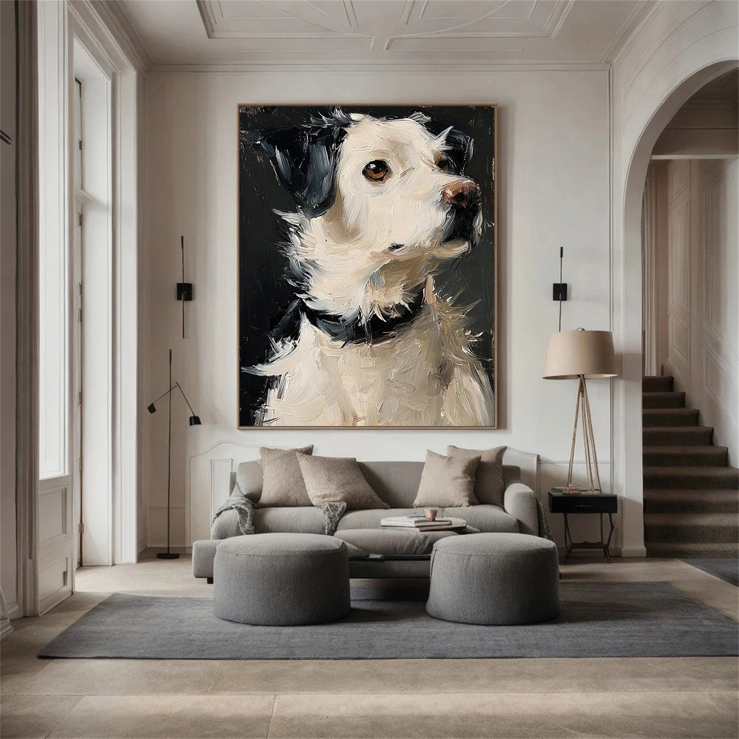 Abstract Animal Dog Wall Art #AN011