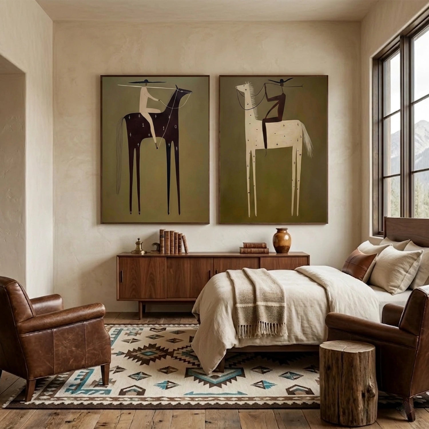 Western Cowboy Wall Art Set of 2 #AC099