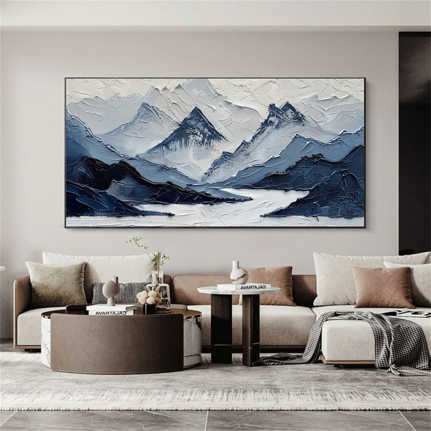Abstract Mountain Textured Wall Art #MM016