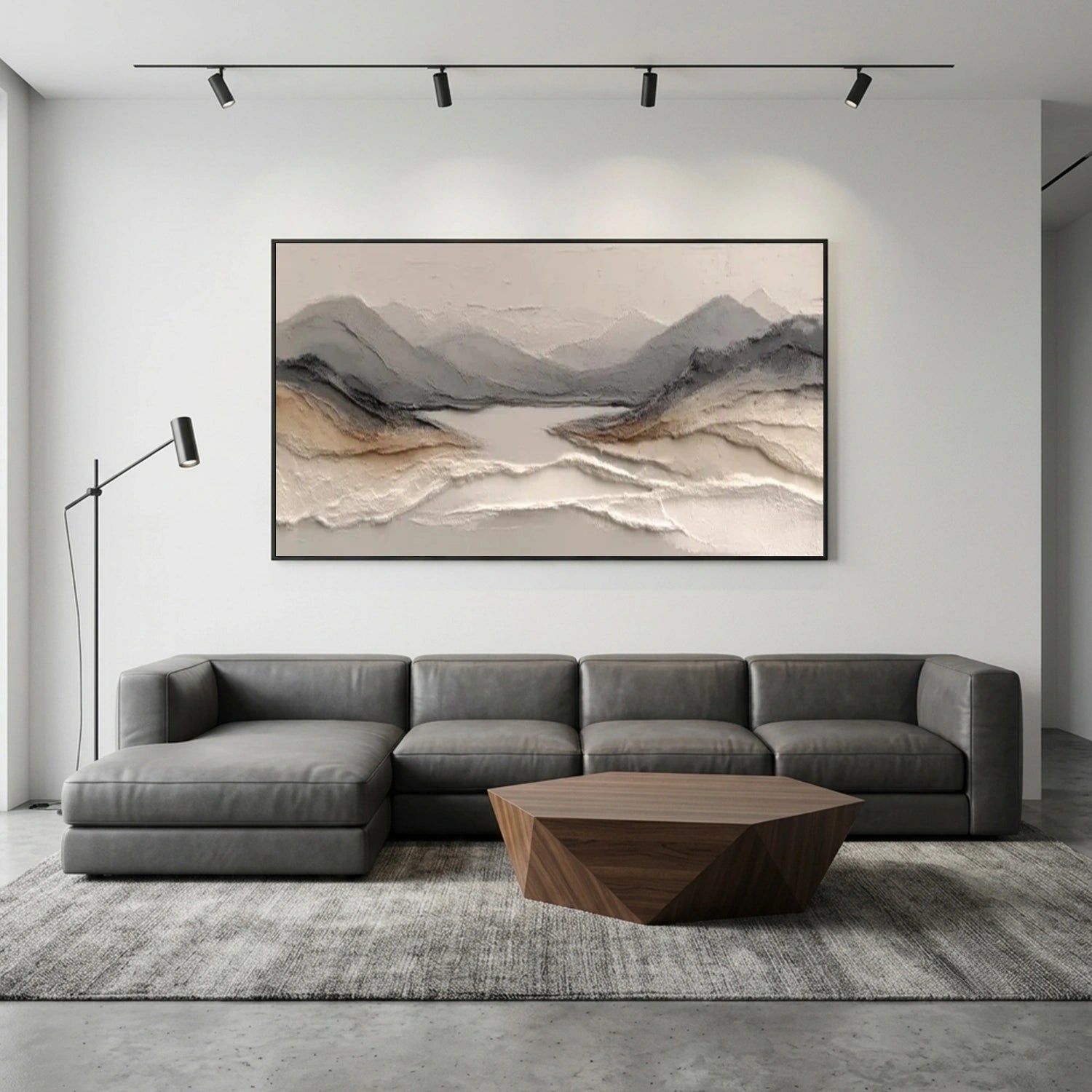 Abstract Mountain Textured Wall Art #MM019