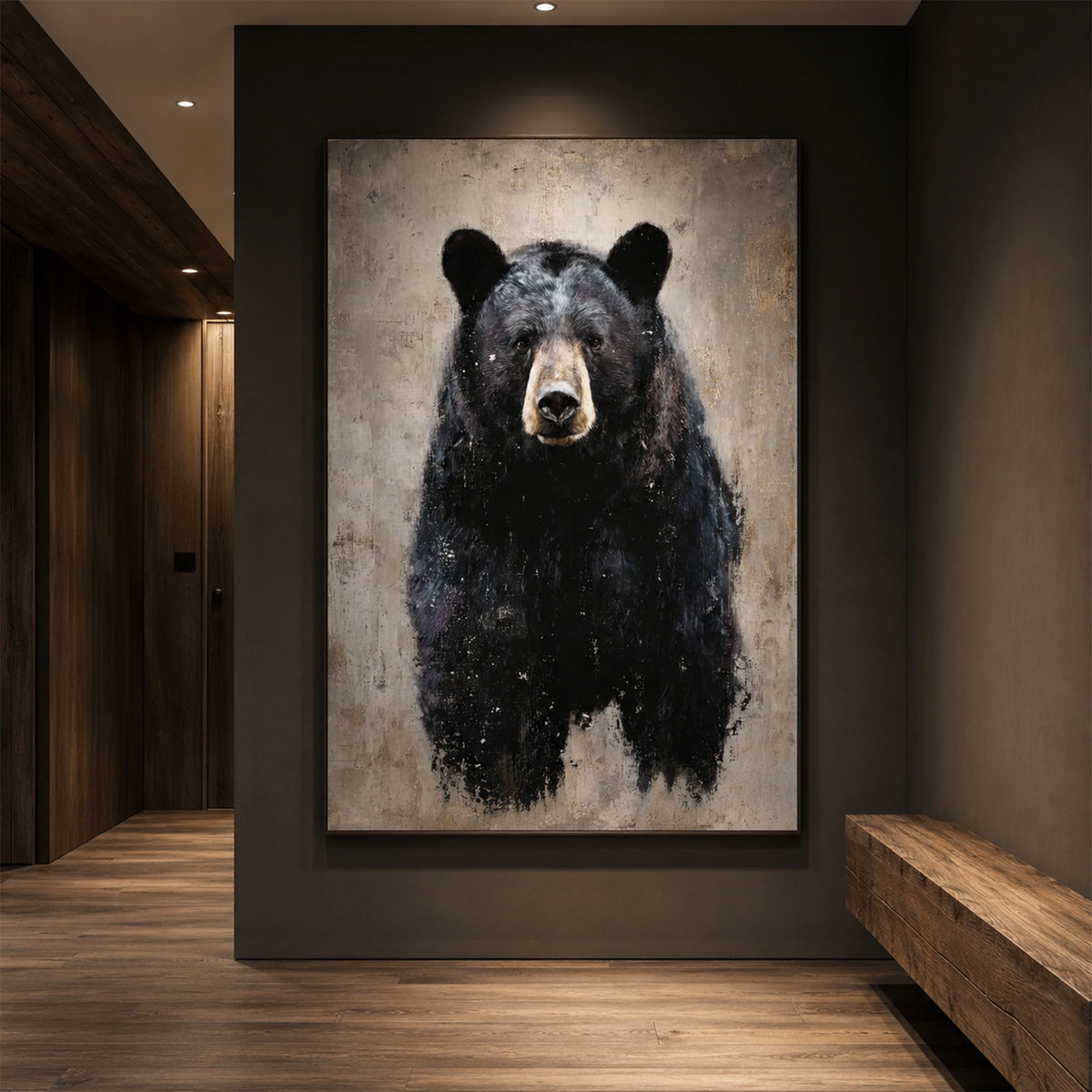Abstract Animal Bear Wall Art #AN004