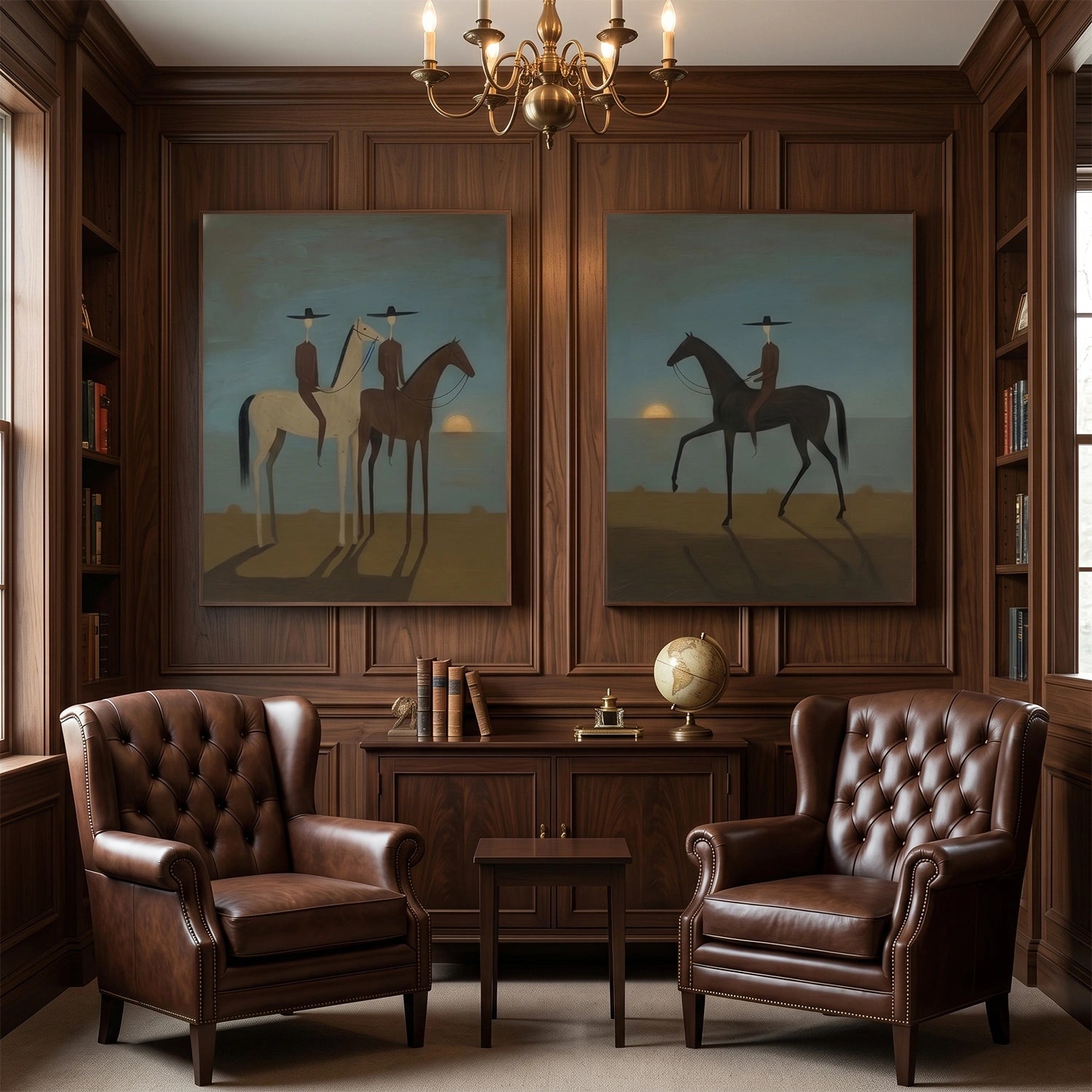Western Cowboy Wall Art Set of 2 #AC103