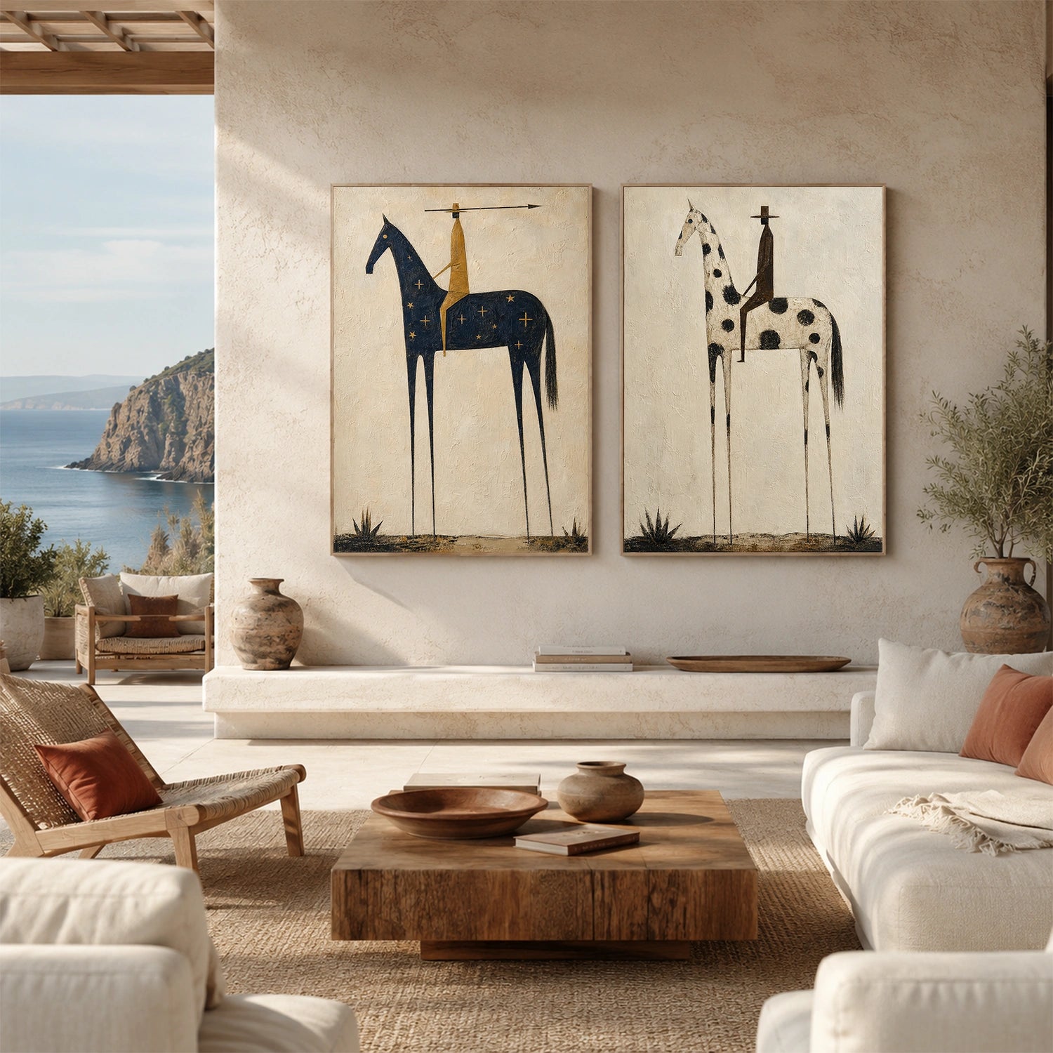 Western Cowboy Wall Art Set of 2 #AC009