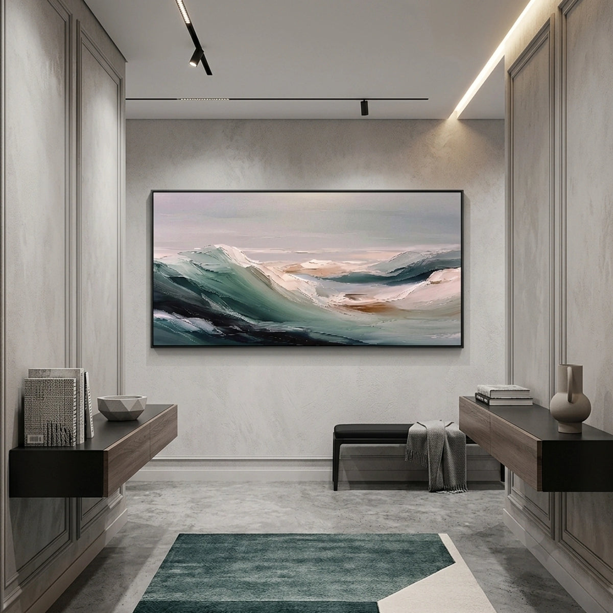 Abstract Ocean And Sky Wall Art #OS111