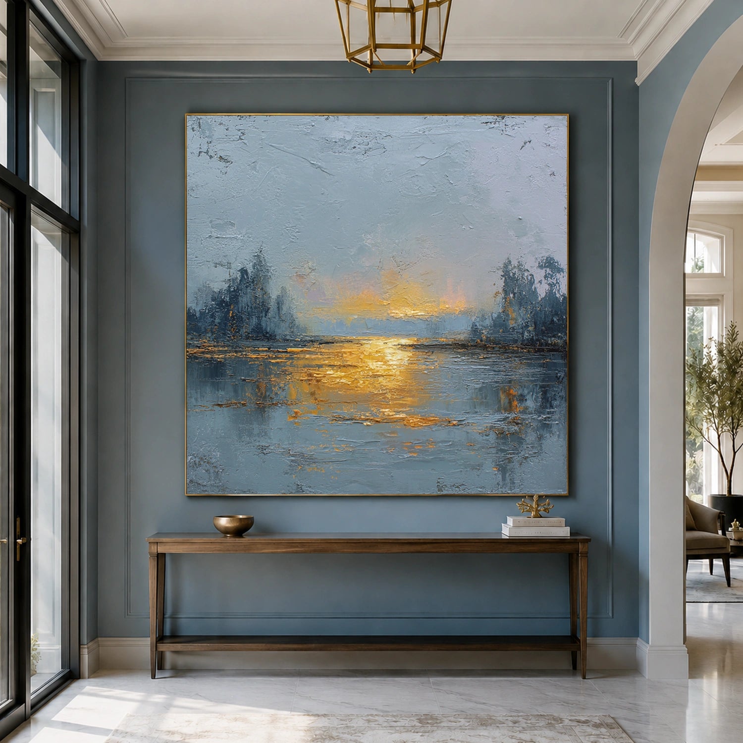 Abstract Ocean And Sky Wall Art #OS089