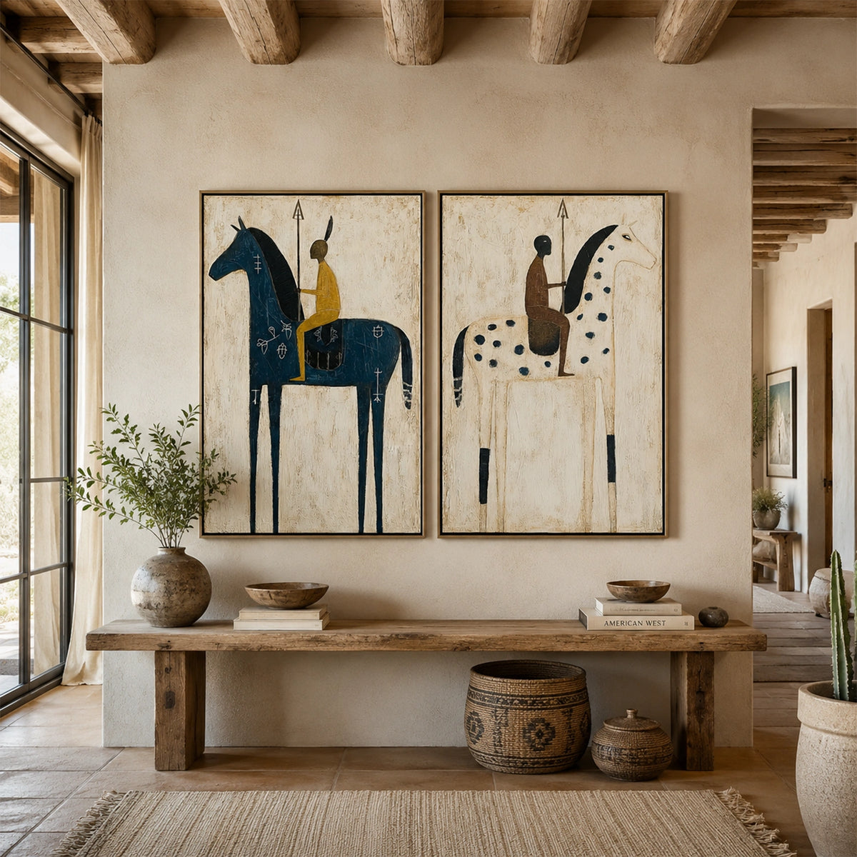 Western Cowboy Wall Art Set of 2 #AC002