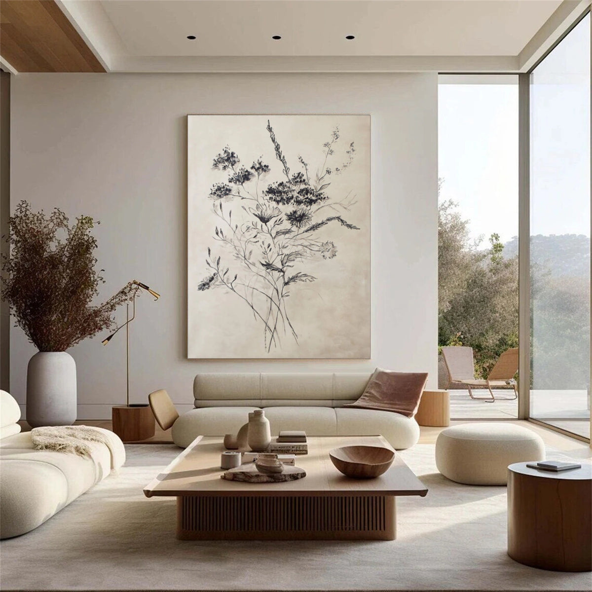 Abstract Flower And Tree Wall Art #FT017