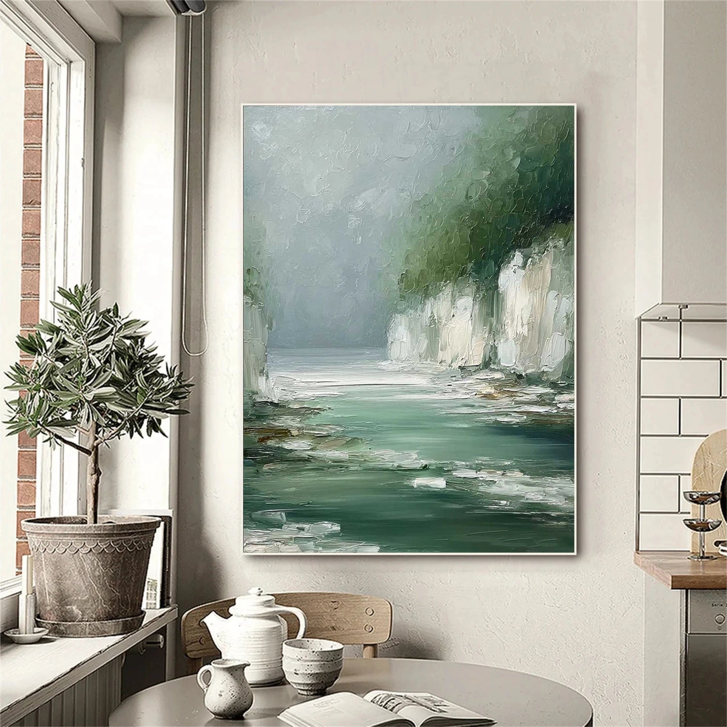Abstract Ocean And Sky Wall Art #OS037