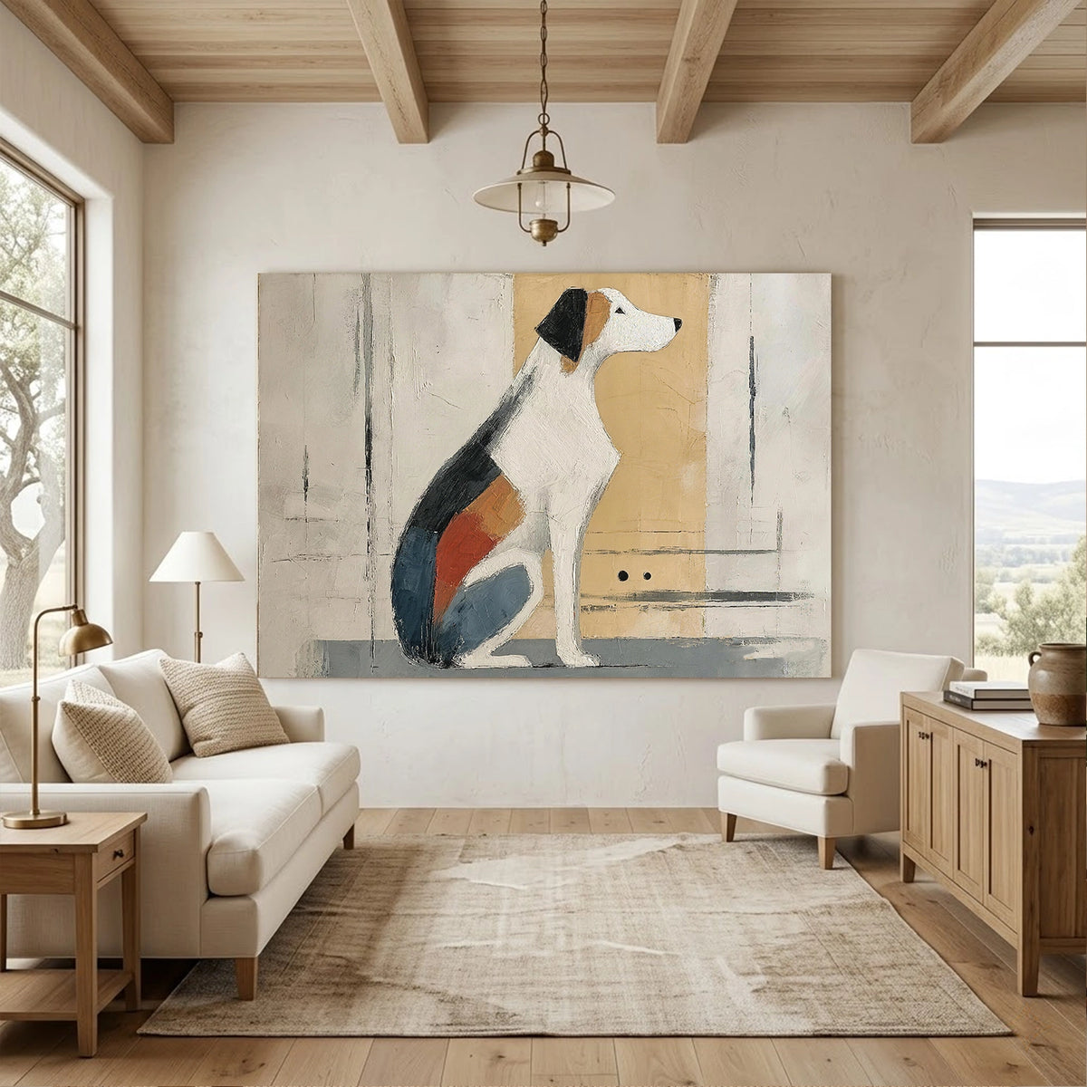 Abstract Animal Dog Wall Art #AN022