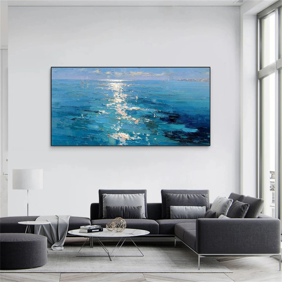 Abstract Ocean And Sky Wall Art #OS048
