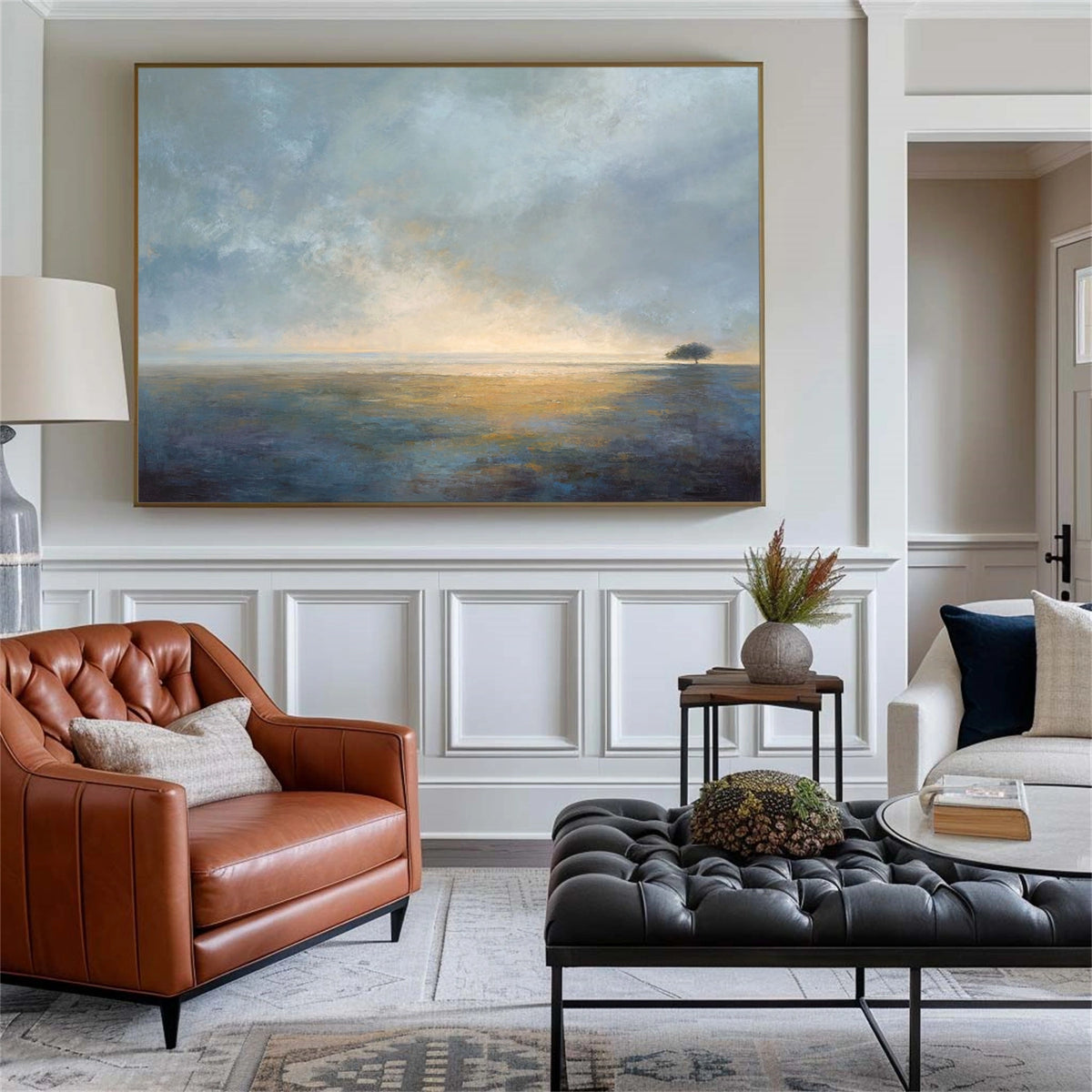 Abstract Ocean And Sky Wall Art #OS102