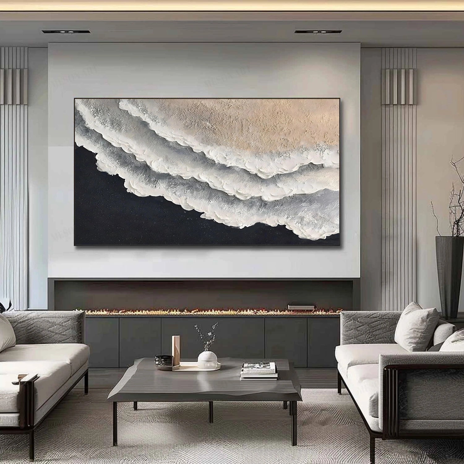 Abstract Ocean And Sky Wall Art #OS051