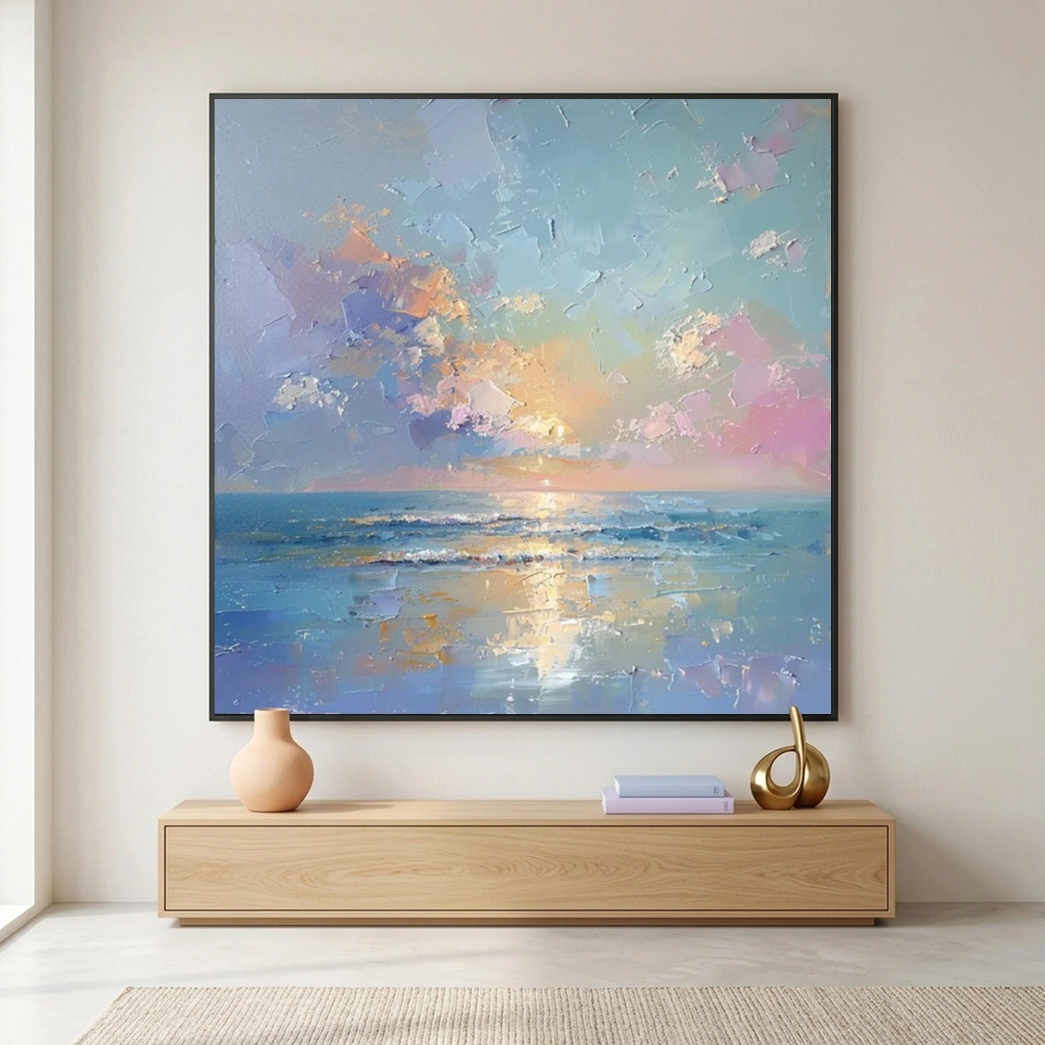 Abstract Ocean And Sky Wall Art #OS009