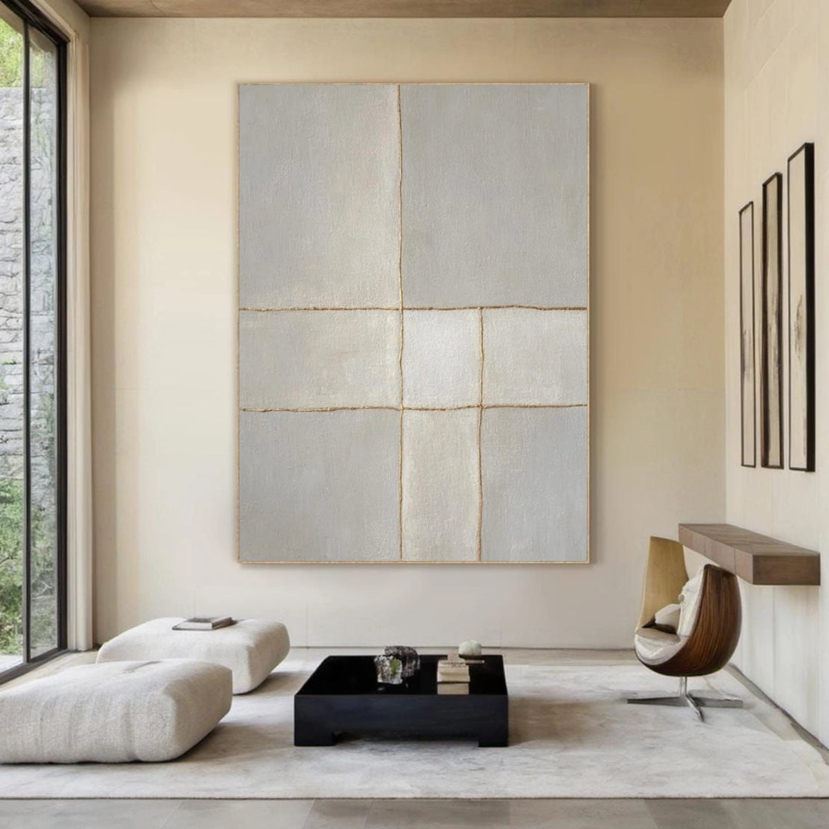 Gray Minimalist Textured Wall Art #MW006