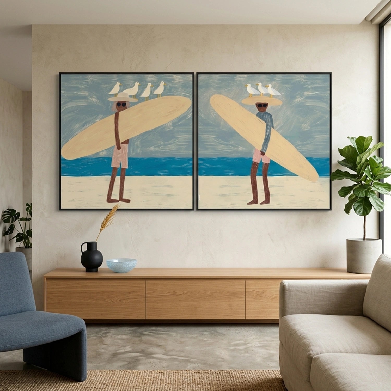 Surfing Sports Wall Art Set of 2 #SC050