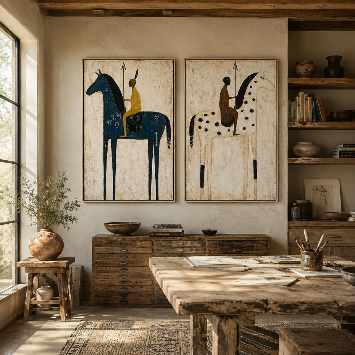 Western Cowboy Wall Art Set of 2 #AC002