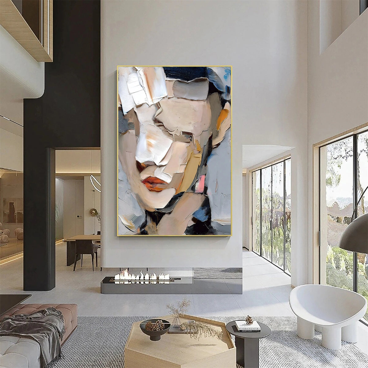 Abstract Portrait Textured Wall Art #LA021