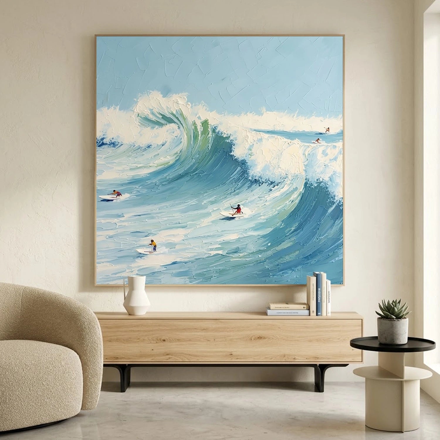 Surfing Sports Textured Wall Art #SC020