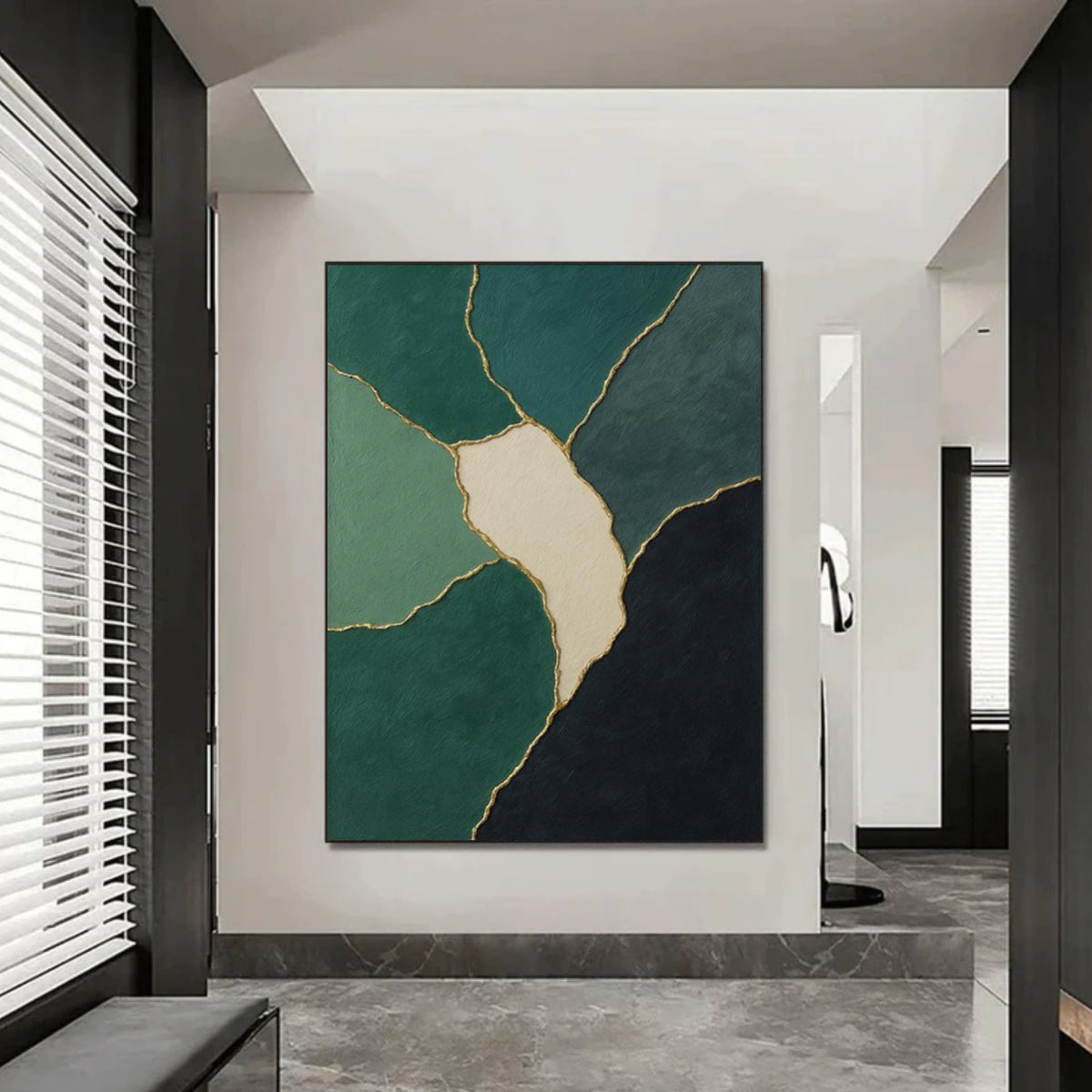 Green Minimalist Textured Wall Art #MW002