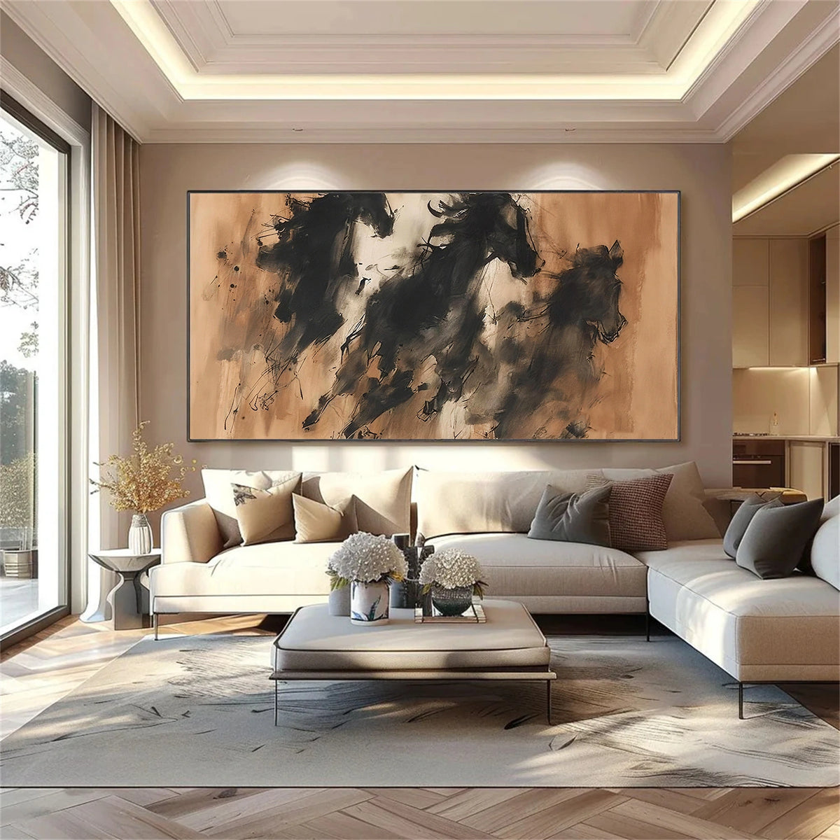 Abstract Animal Horse Wall Art #AN025