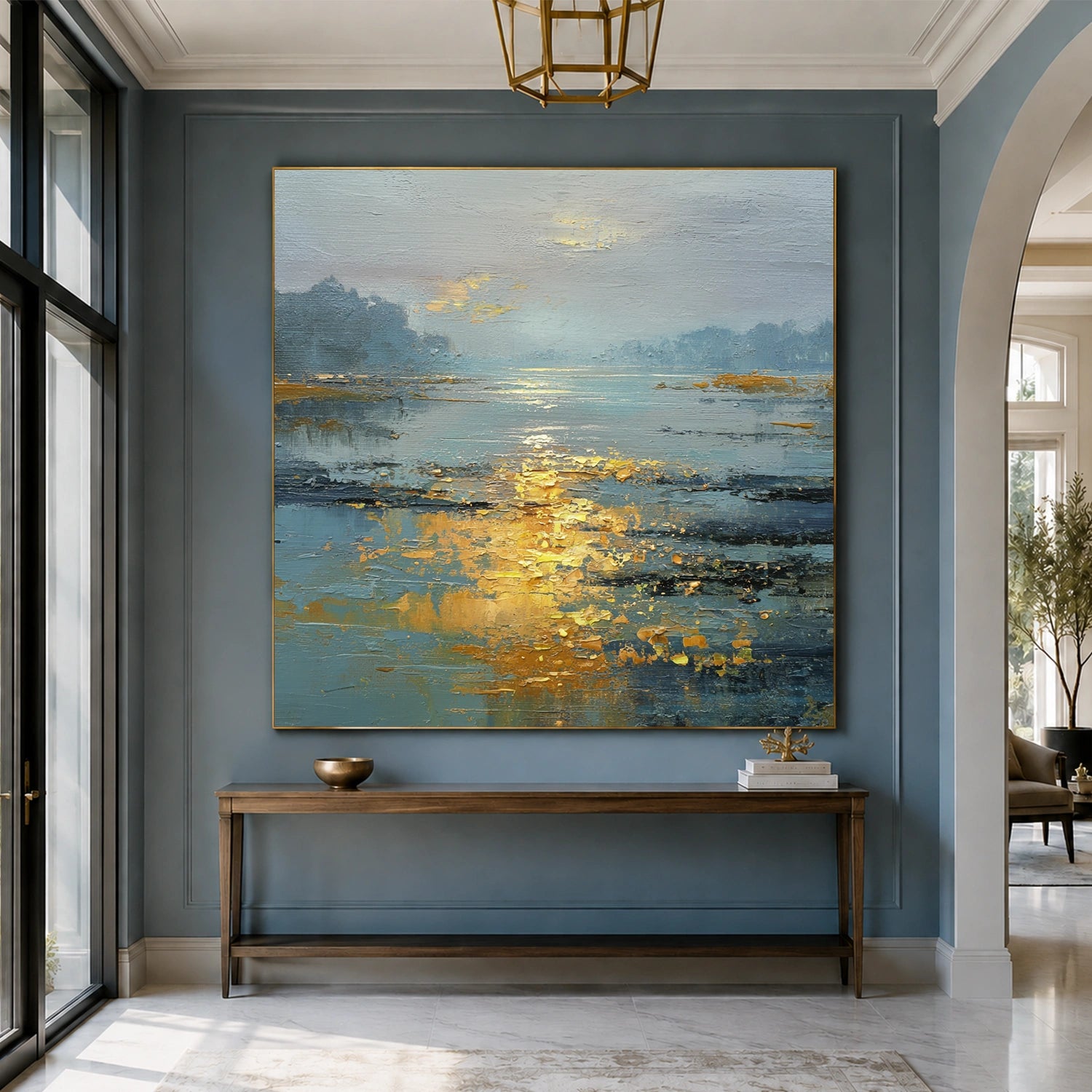 Abstract Ocean And Sky Wall Art #OS073
