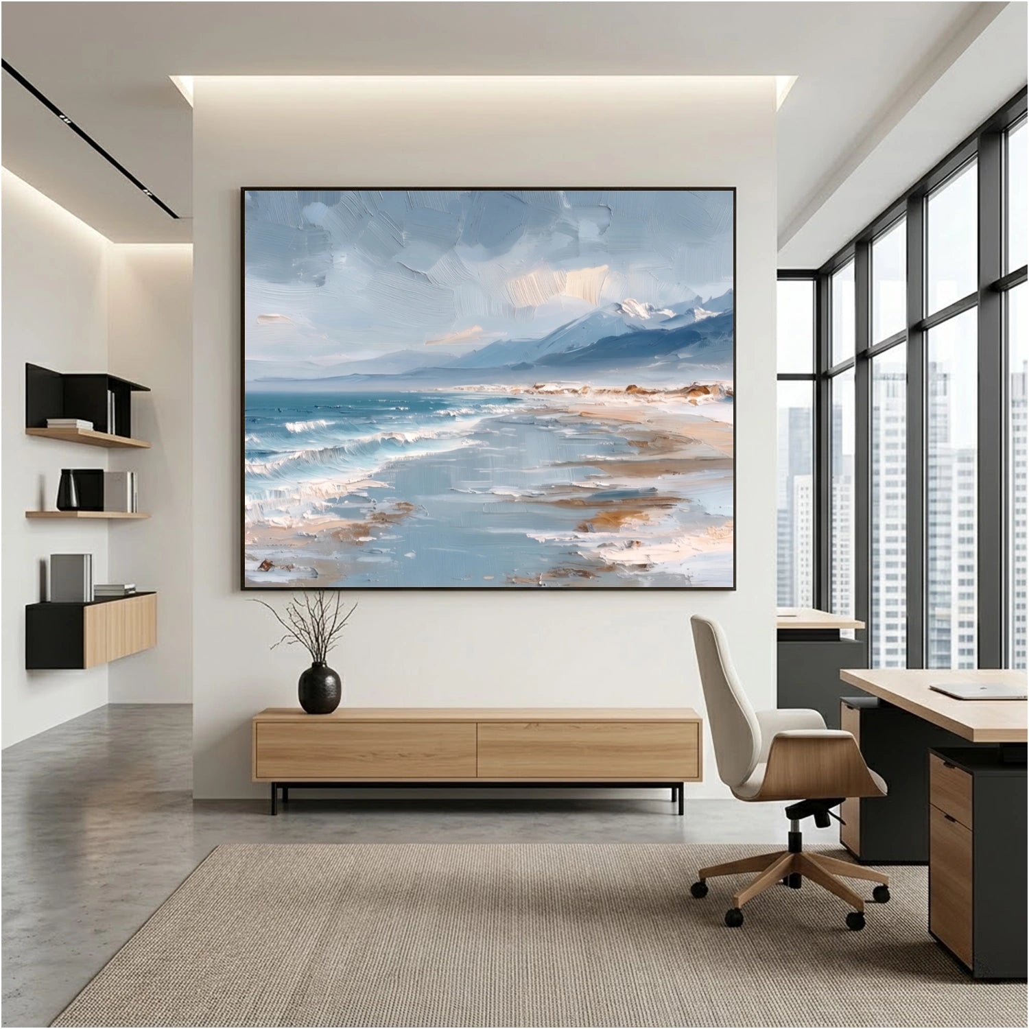 Abstract Ocean And Sky Wall Art #OS110