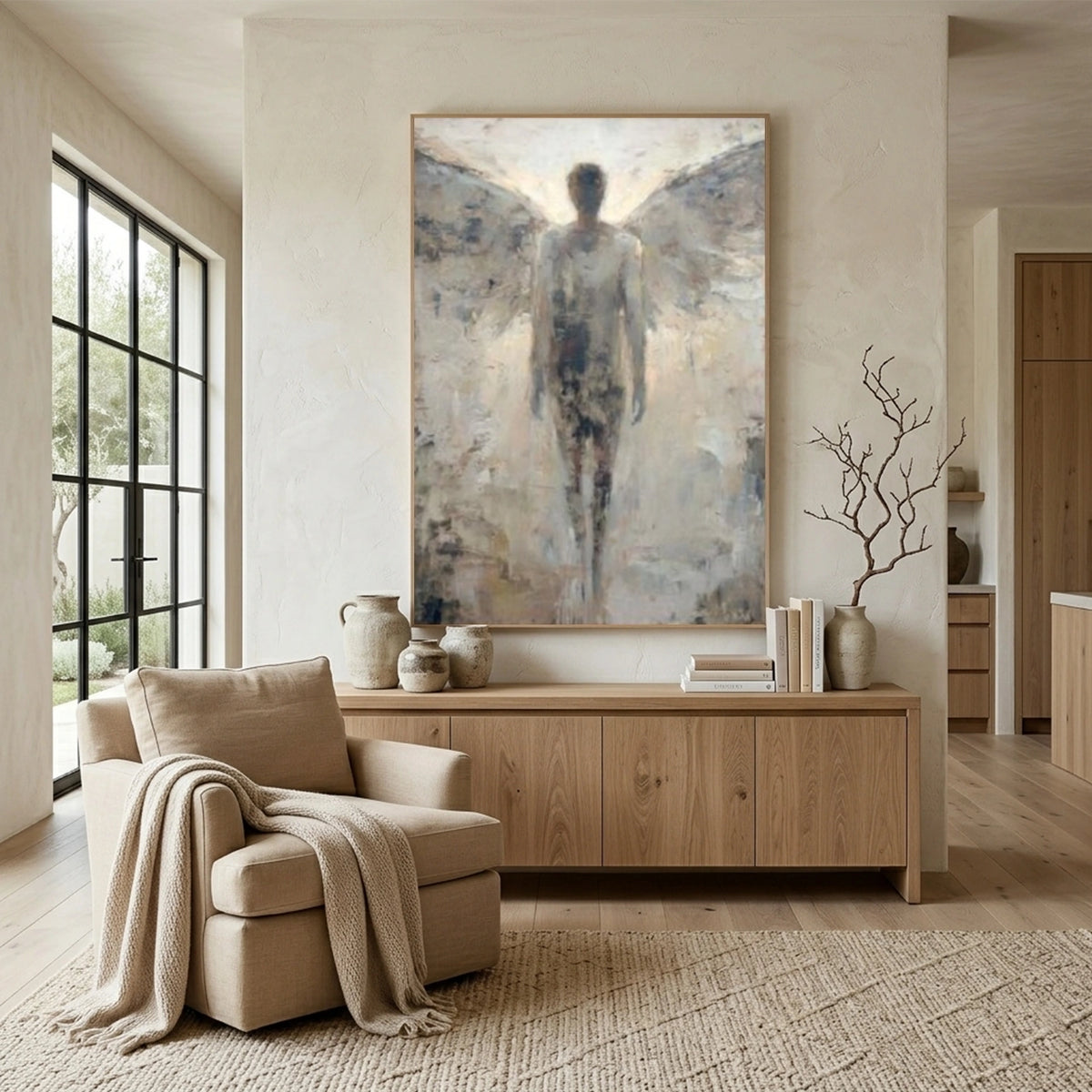 Abstract Angel Portrait Wall Art #LA047