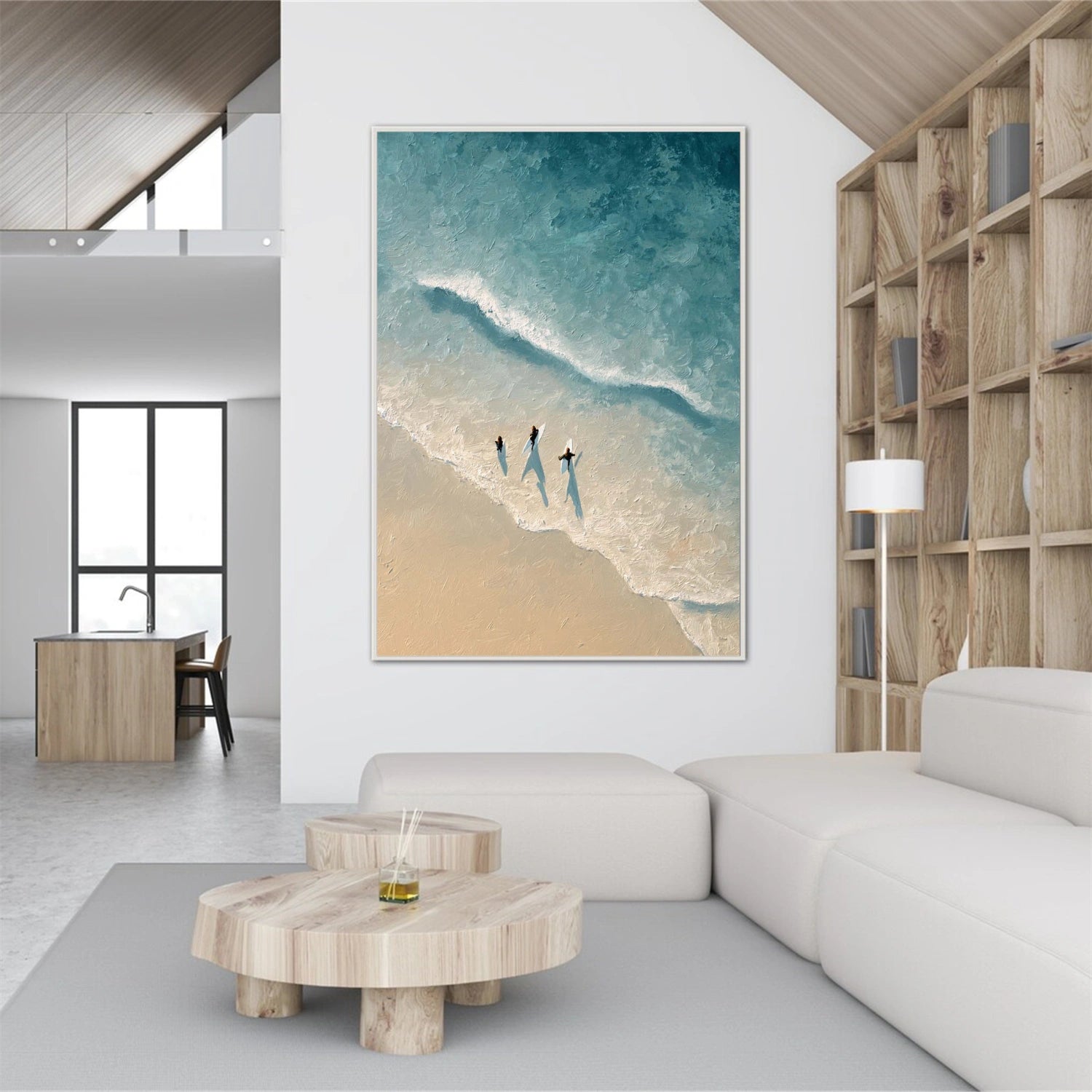 Abstract Ocean And Sky Wall Art #OS042