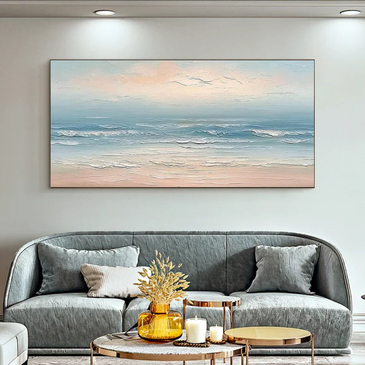 Abstract Ocean And Sky Wall Art #OS045