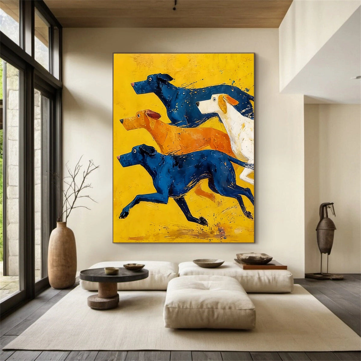 Abstract Animal Dog Wall Art #AN018