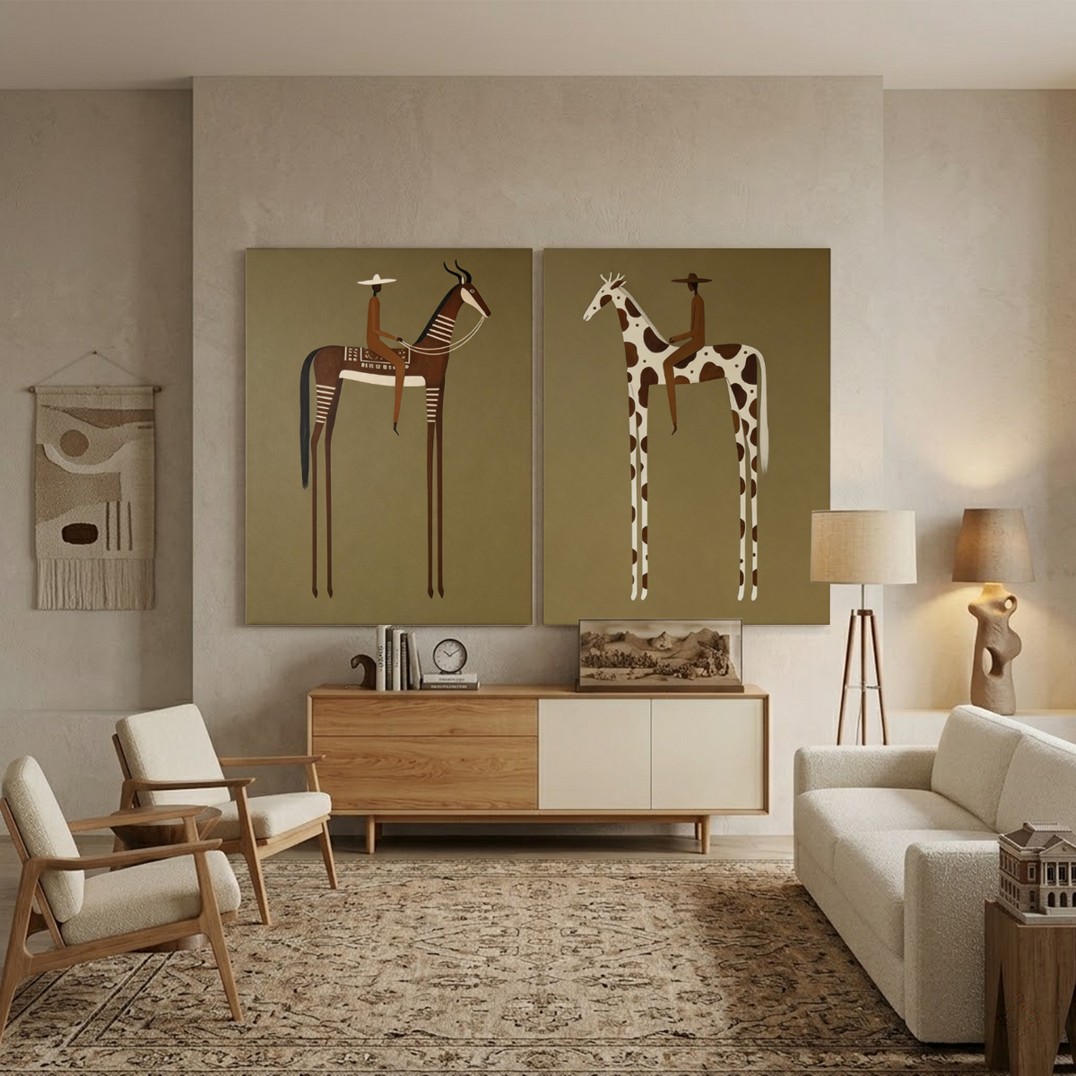 Western Cowboy Wall Art Set of 2 #AC 156
