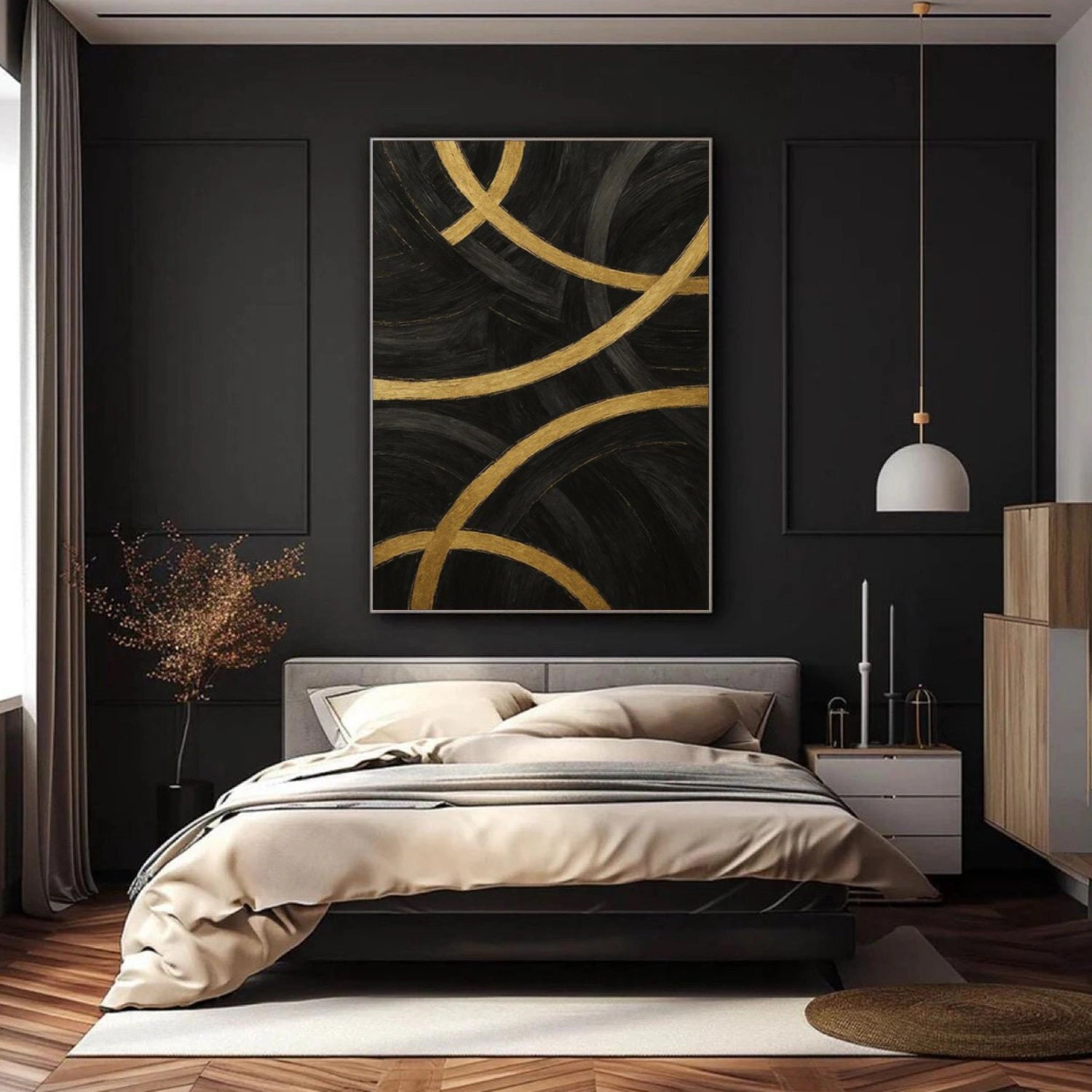 Black Minimalist Wall Art #MW001
