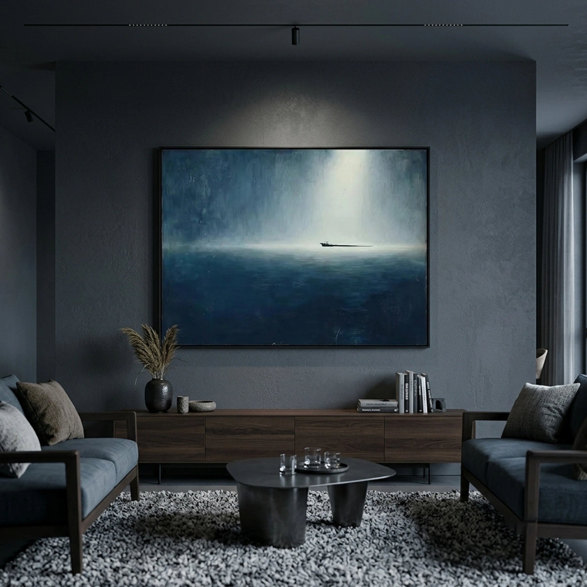 Abstract Ocean And Sky Wall Art #OS008