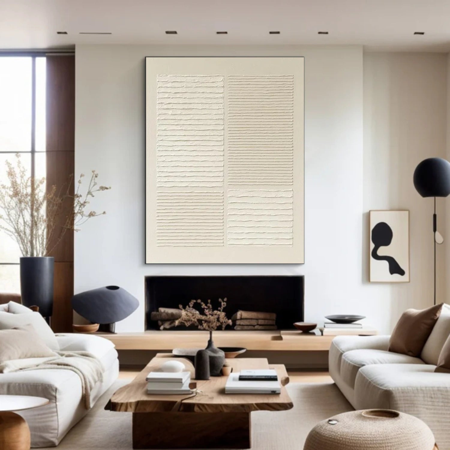 Beige Minimalist Textured Wall Art #MW024