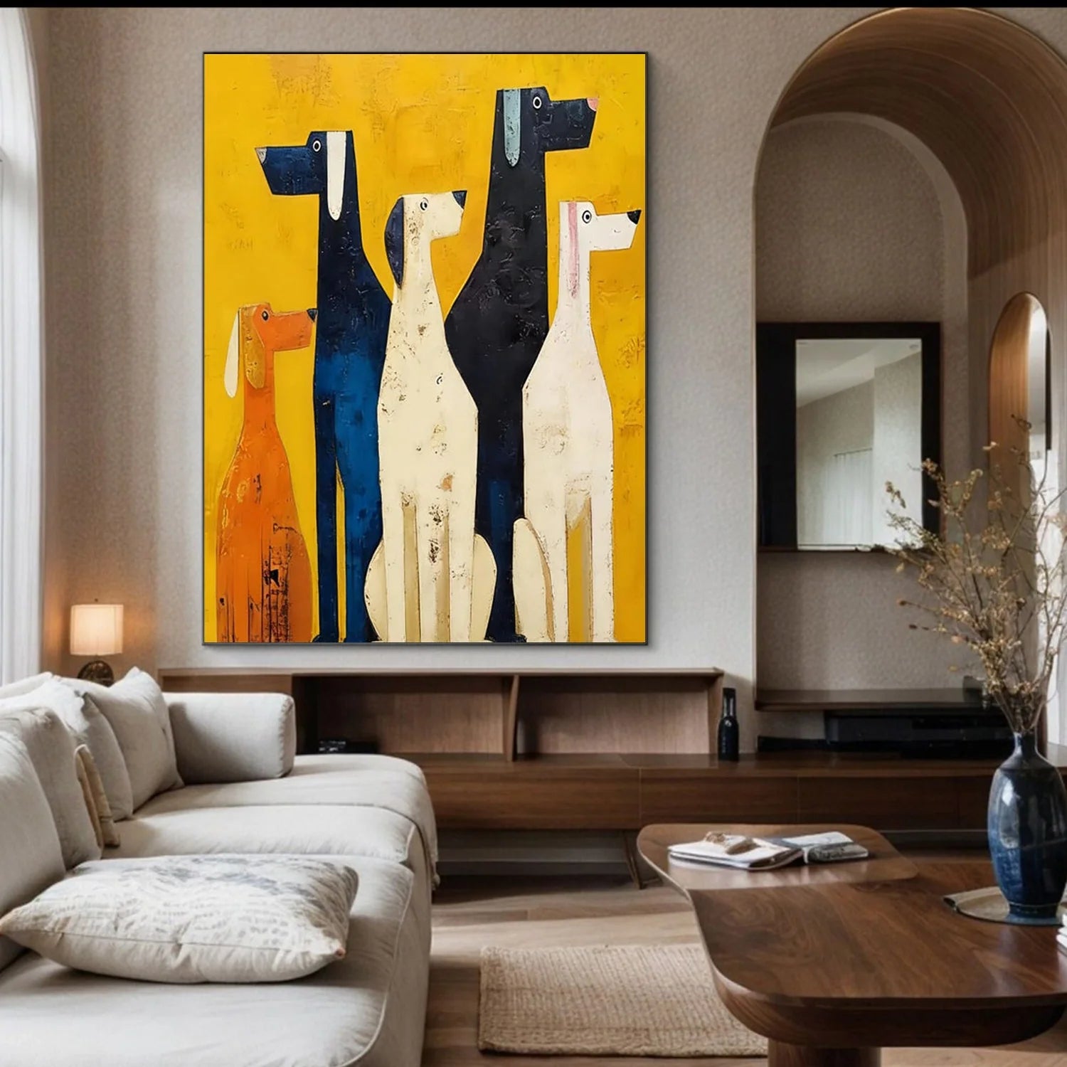 Abstract Dog Animal Wall Art #DL069