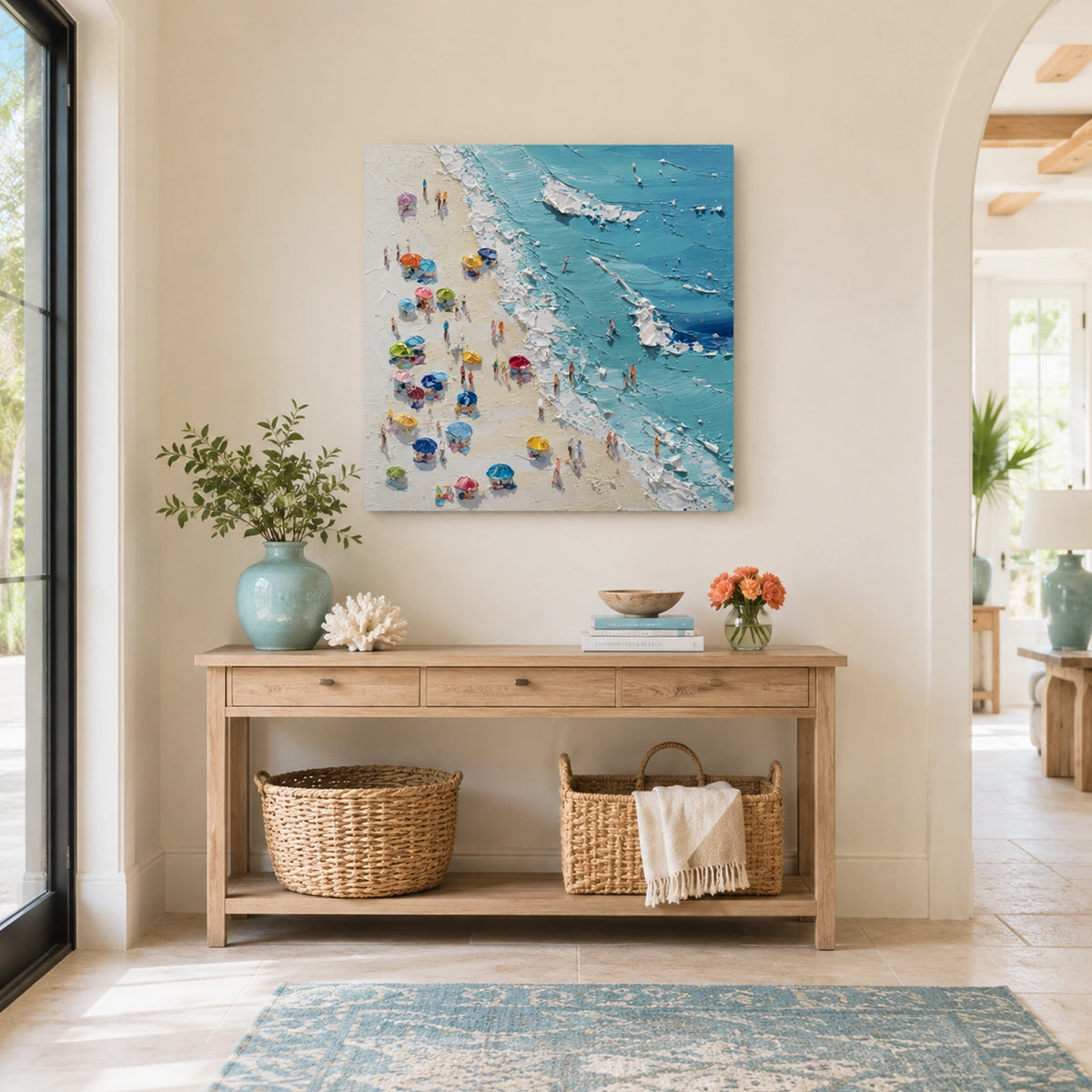 Abstract Ocean And Sky Wall Art #OS015