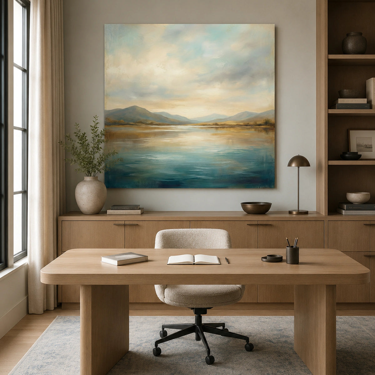 Abstract Ocean And Sky Wall Art #OS114